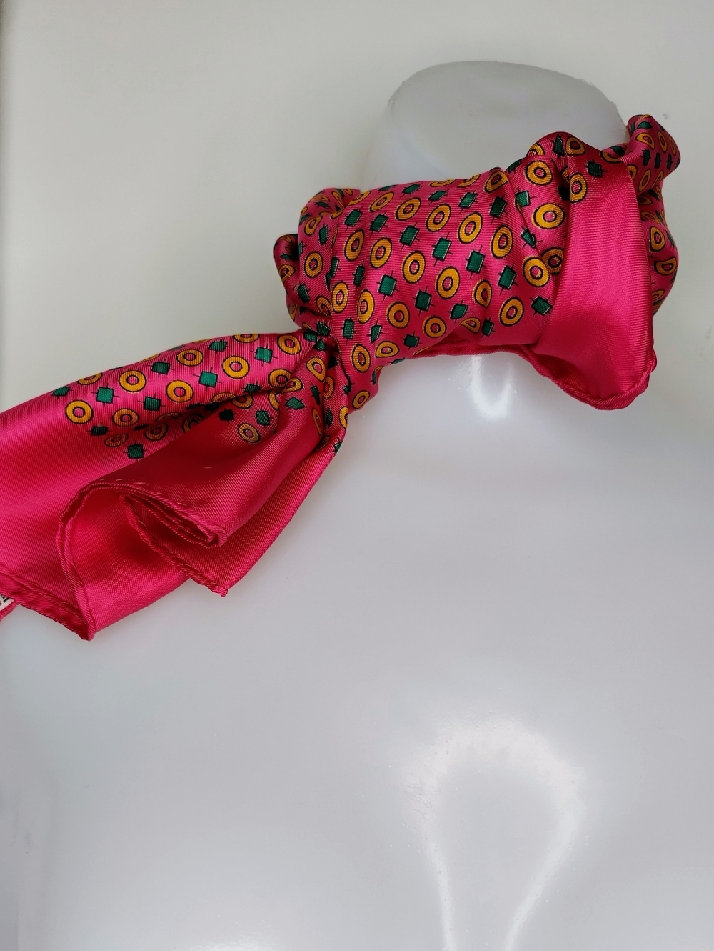 Kreier Silk Fuchsia Geometric Women’s Scarf